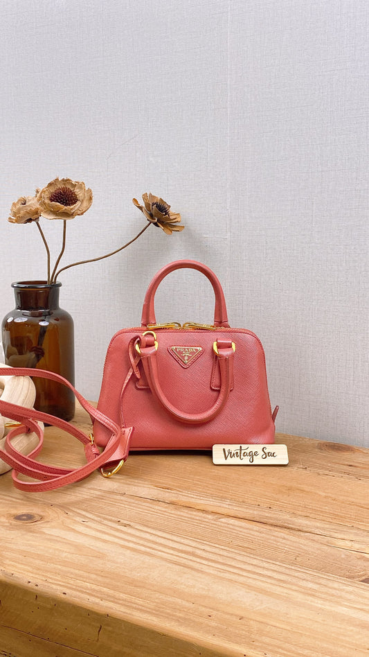 Prada Promenade Bag Saffiano Leather Mini Crossbody