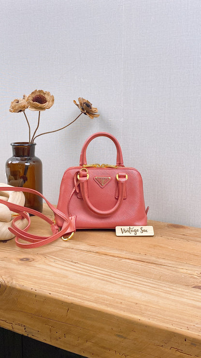 Prada Promenade Bag Saffiano Leather Mini Crossbody
