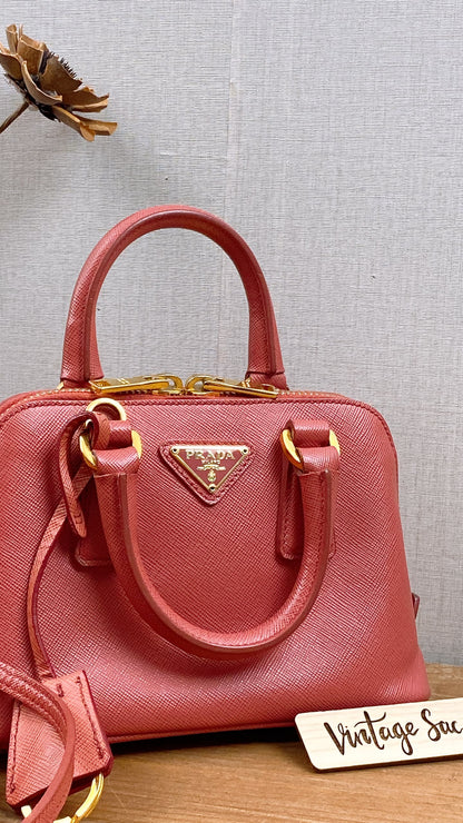 Prada Promenade Bag Saffiano Leather Mini Crossbody