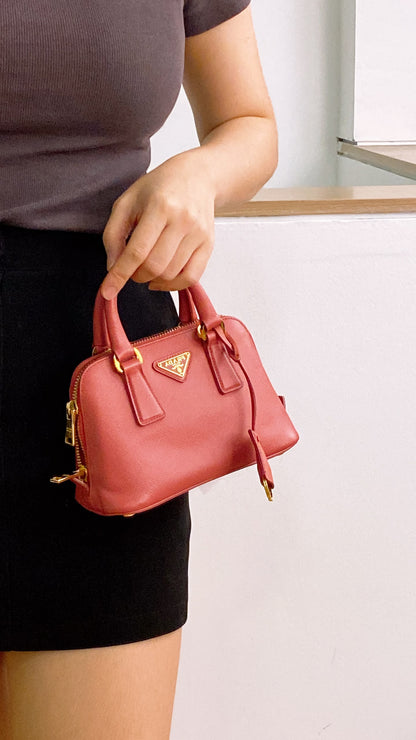 Prada Promenade Bag Saffiano Leather Mini Crossbody