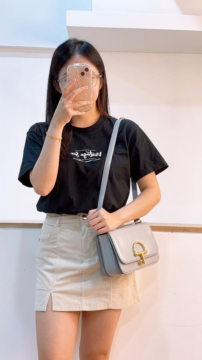Gucci Grey Calfskin Siena Small Shoulder Bag