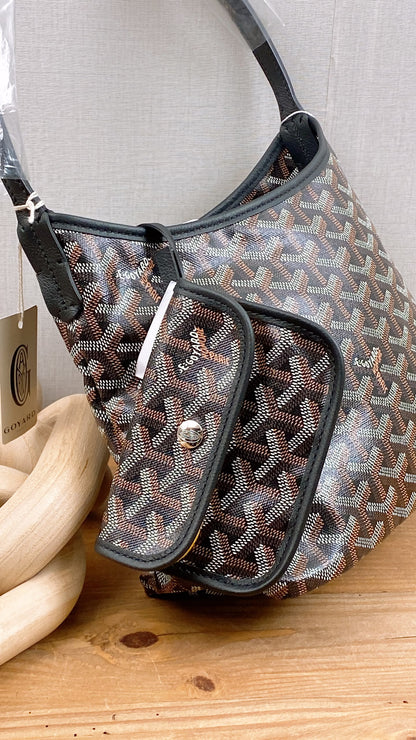 Goyard Black x Tan Hobo Boheme Mini Bag