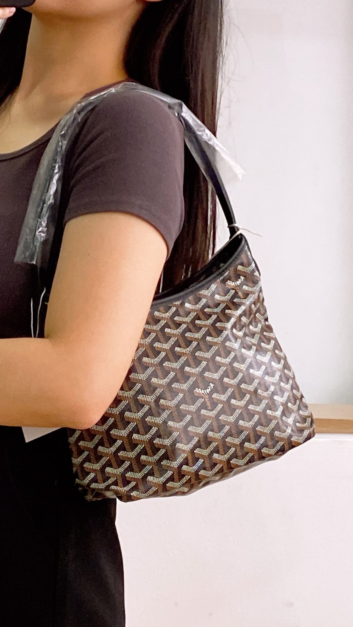 Goyard Black x Tan Hobo Boheme Mini Bag