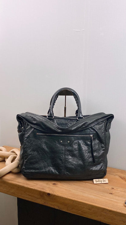 Balenciaga Black Agneau S Squash Boston City
