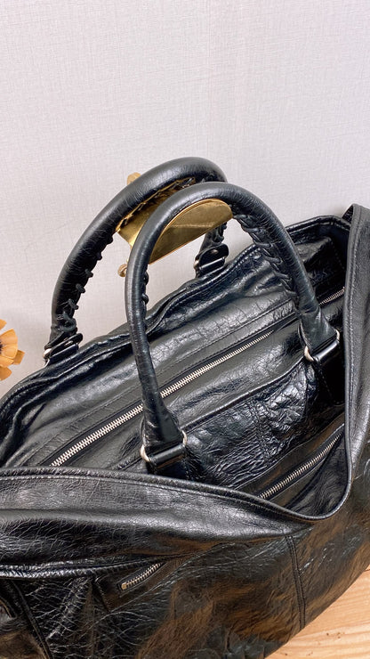 Balenciaga Black Agneau S Squash Boston City