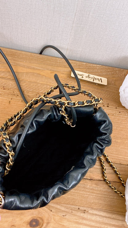 Chanel Black Calfskin Mini 22