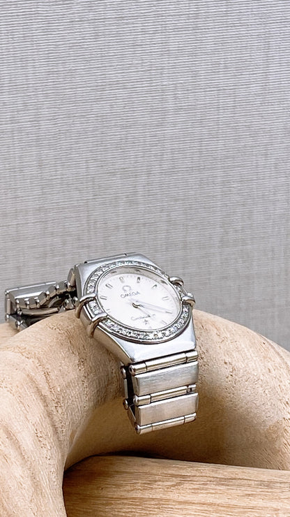 Omega Steel Constellation Mini Quartz Watch 22.5mm