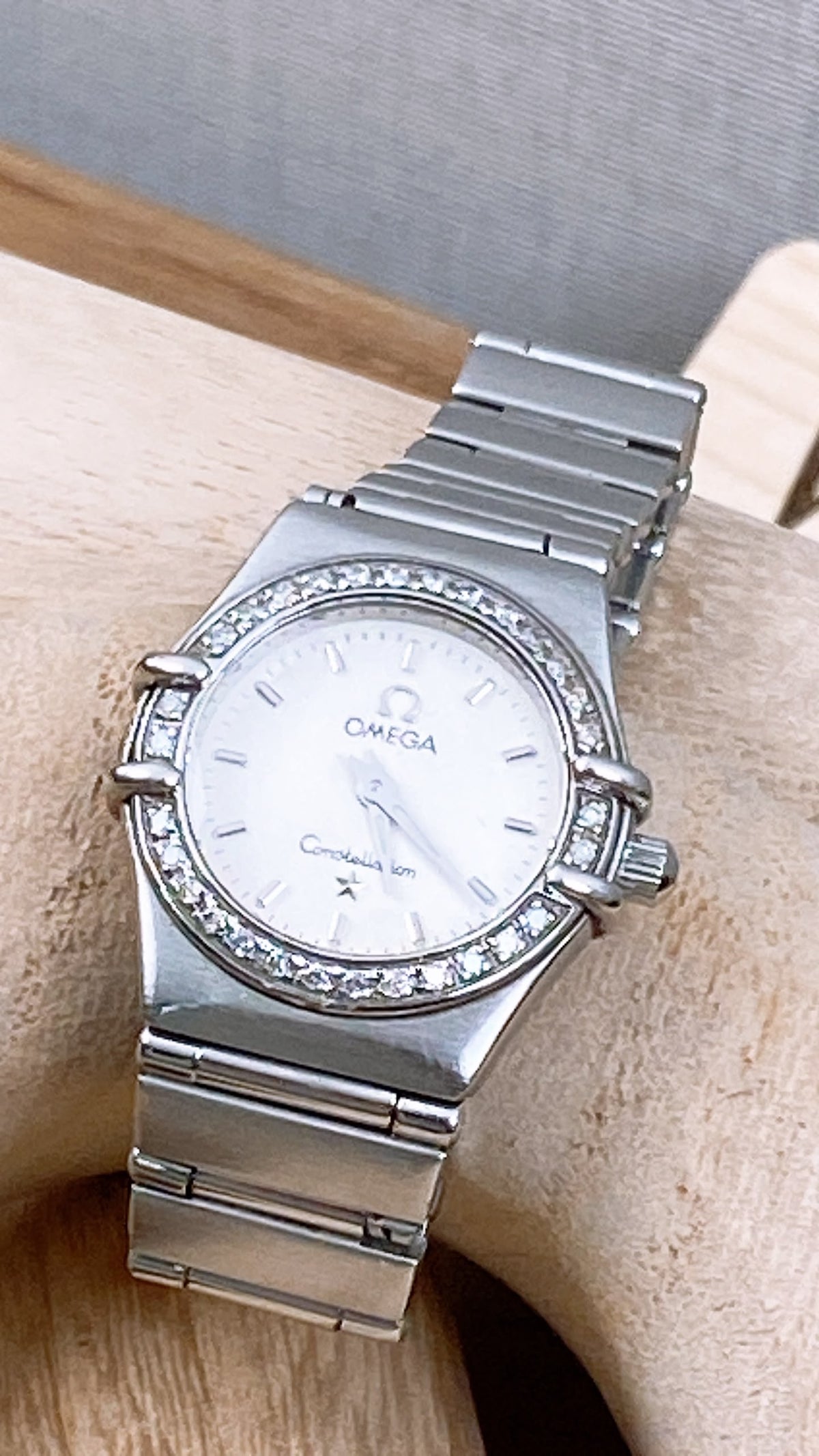 Omega Steel Constellation Mini Quartz Watch 22.5mm