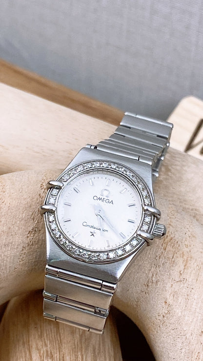 Omega Steel Constellation Mini Quartz Watch 22.5mm