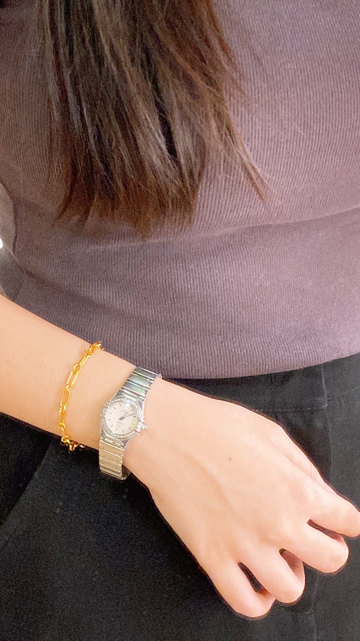Omega Steel Constellation Mini Quartz Watch 22.5mm
