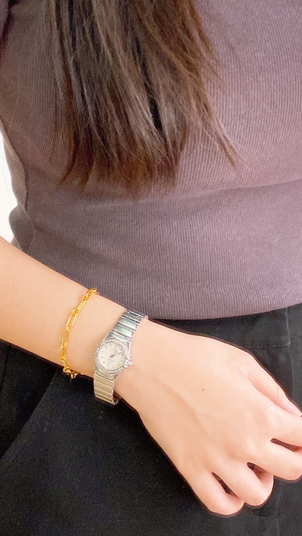 Omega Steel Constellation Mini Quartz Watch 22.5mm