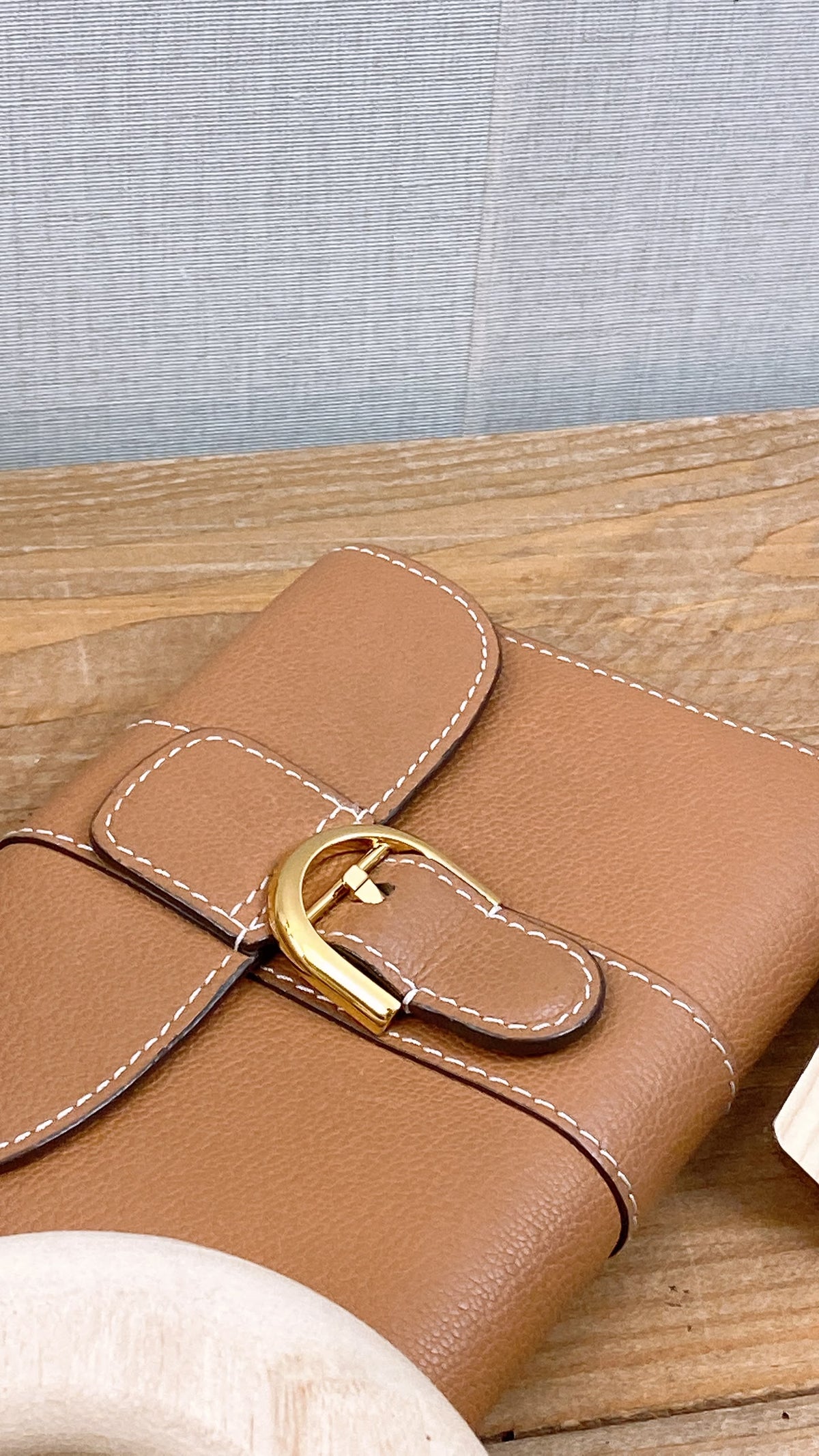 Delvaux Vegetal Brown Brilliant Compact Wallet