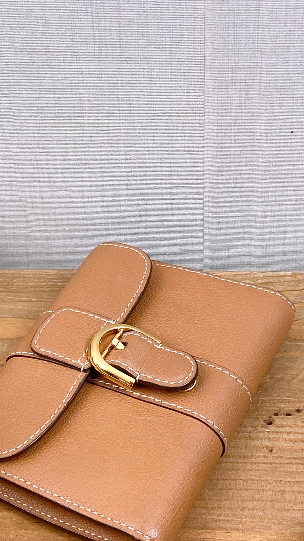 Delvaux Vegetal Brown Brilliant Compact Wallet