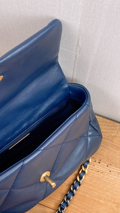 Chanel Navy Lambskin Small 19 Bag