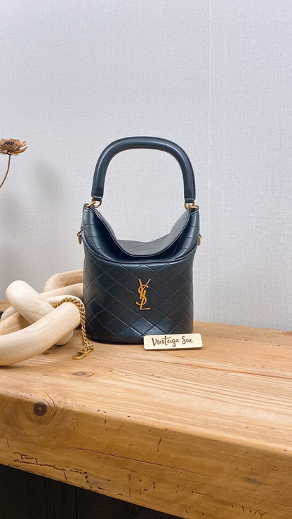 YSL Gaby Quilted Bucket Bag