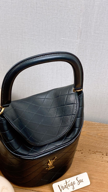 YSL Gaby Quilted Bucket Bag