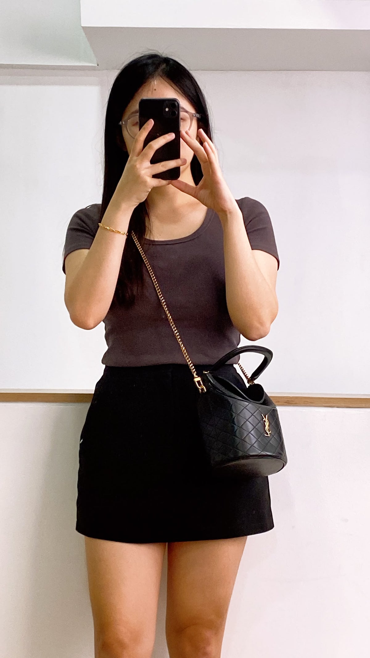 YSL Gaby Quilted Bucket Bag