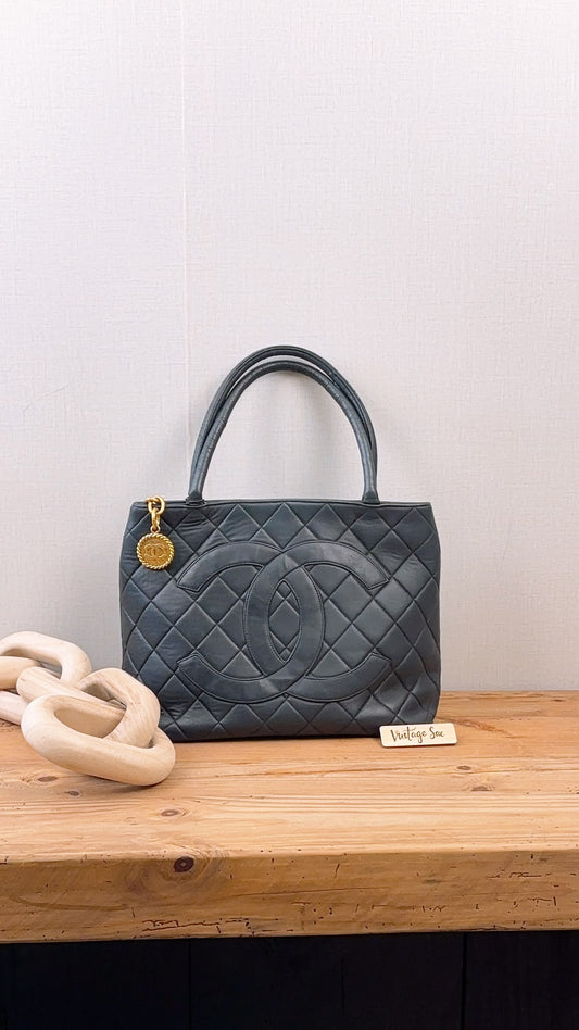 Chanel Black Lambskin Medallion Tote (GHW)
