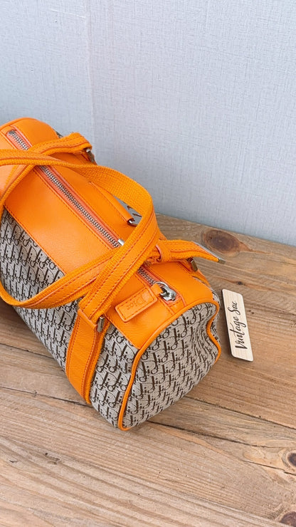 Dior Orange Diorissimo Bowling Bag