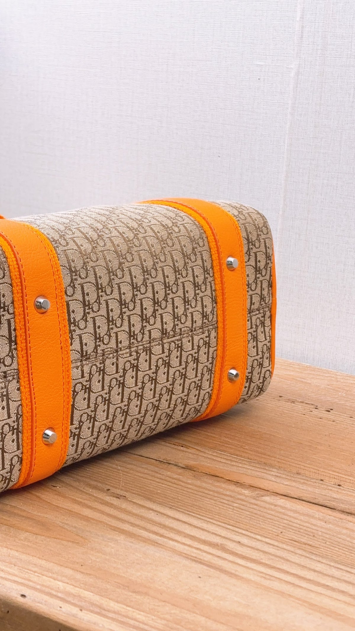 Dior Orange Diorissimo Bowling Bag