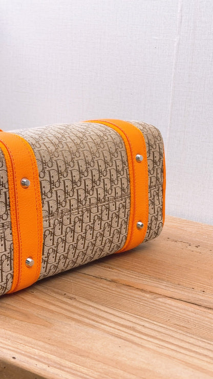 Dior Orange Diorissimo Bowling Bag