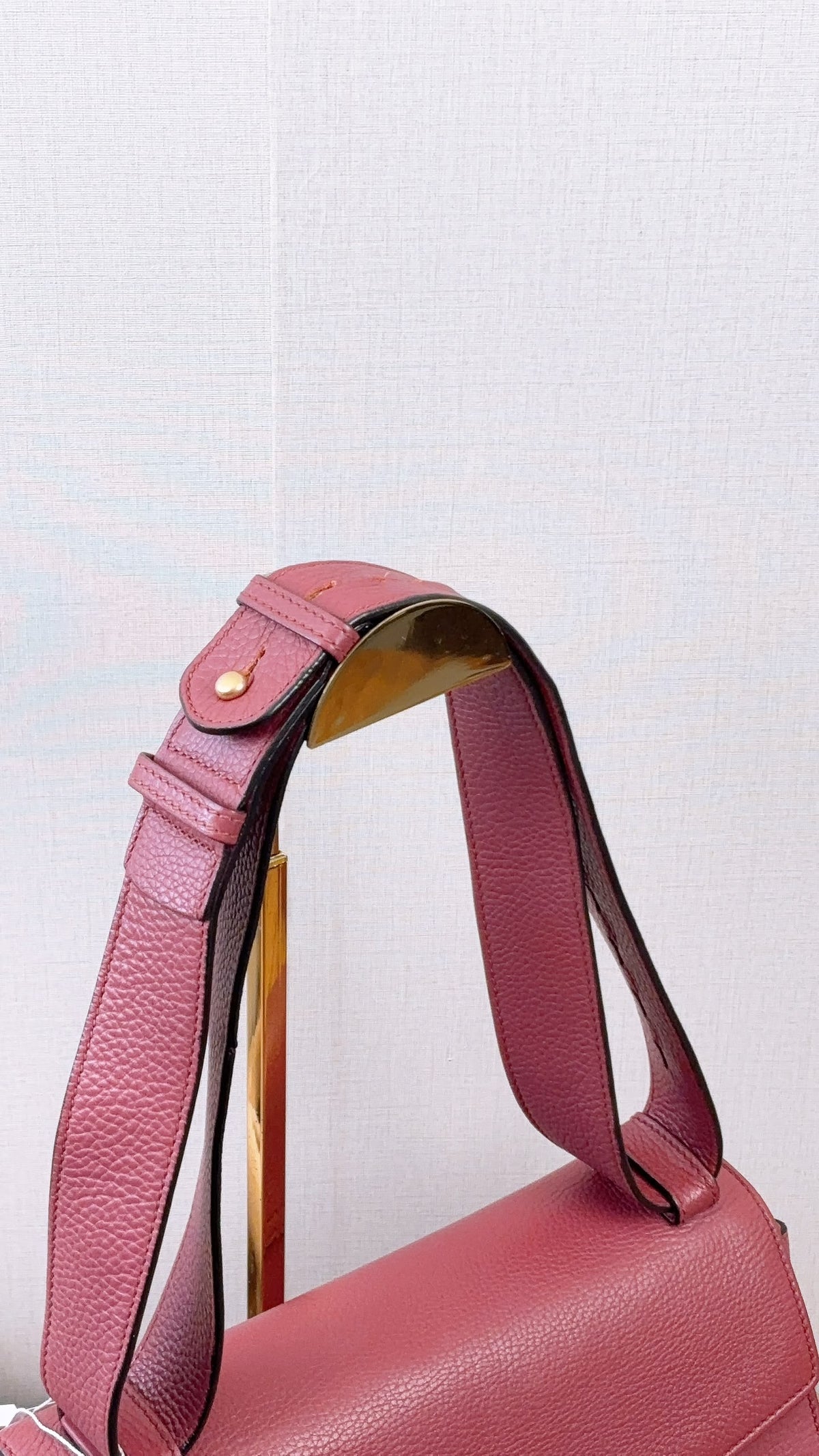Gucci Rose Pink Pebbled Marmont Shoulder Bag (GHW)