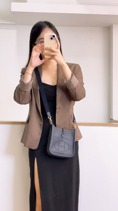 Hermes Bleu Nuit Mini Evelyne (GHW)