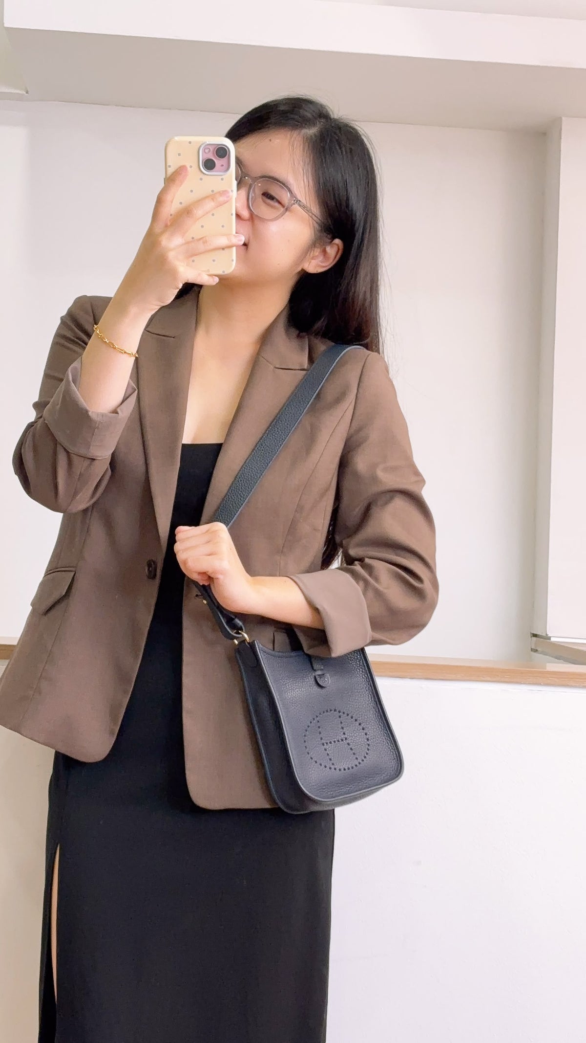 Hermes Bleu Nuit Mini Evelyne (GHW)