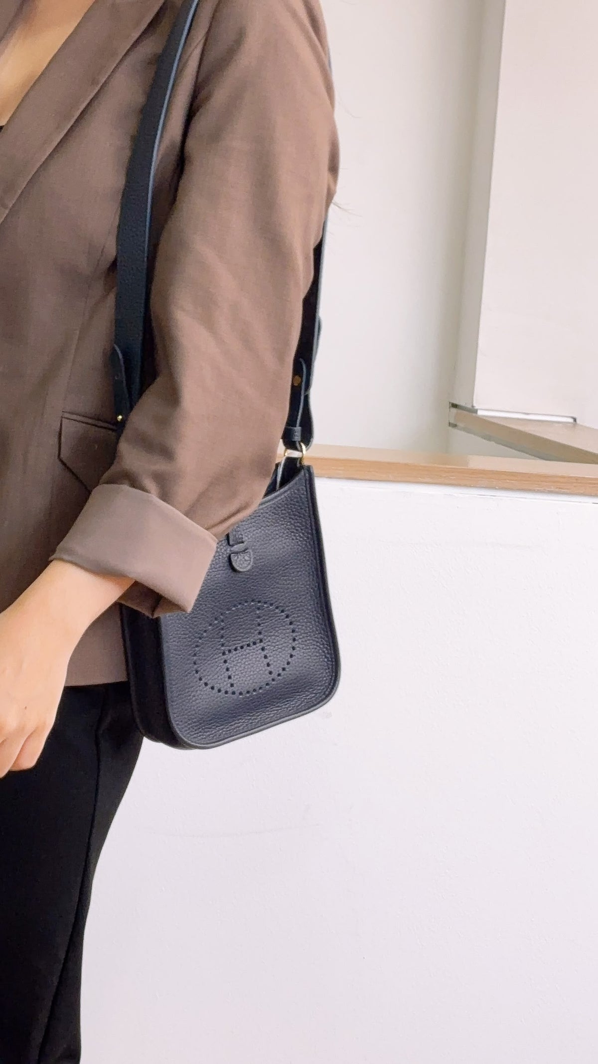 Hermes Bleu Nuit Mini Evelyne (GHW)