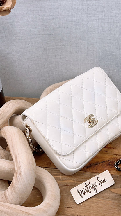 Chanel Black/White Double Side Pack Sling Bag
