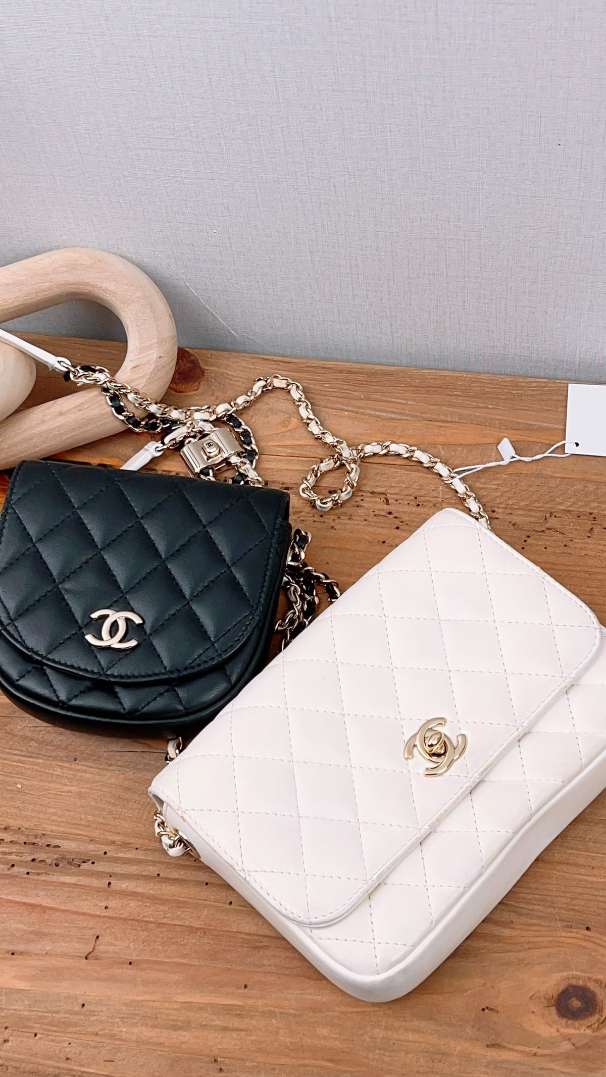 Chanel Black/White Double Side Pack Sling Bag