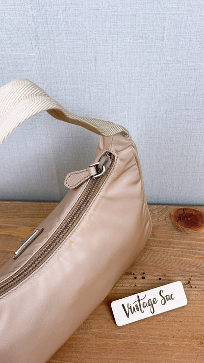 Prada Beige Tessuto Re-edition 2000 Hobo