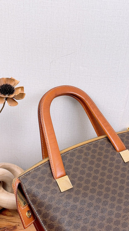 Celine Brown Macadam Handled Bag