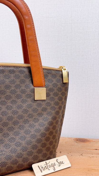 Celine Brown Macadam Handled Bag