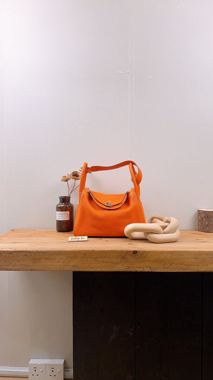 Hermes Lindy 30 Verso Orange Vermillion (PHW)