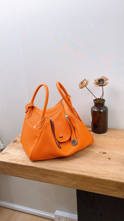 Hermes Lindy 30 Verso Orange Vermillion (PHW)