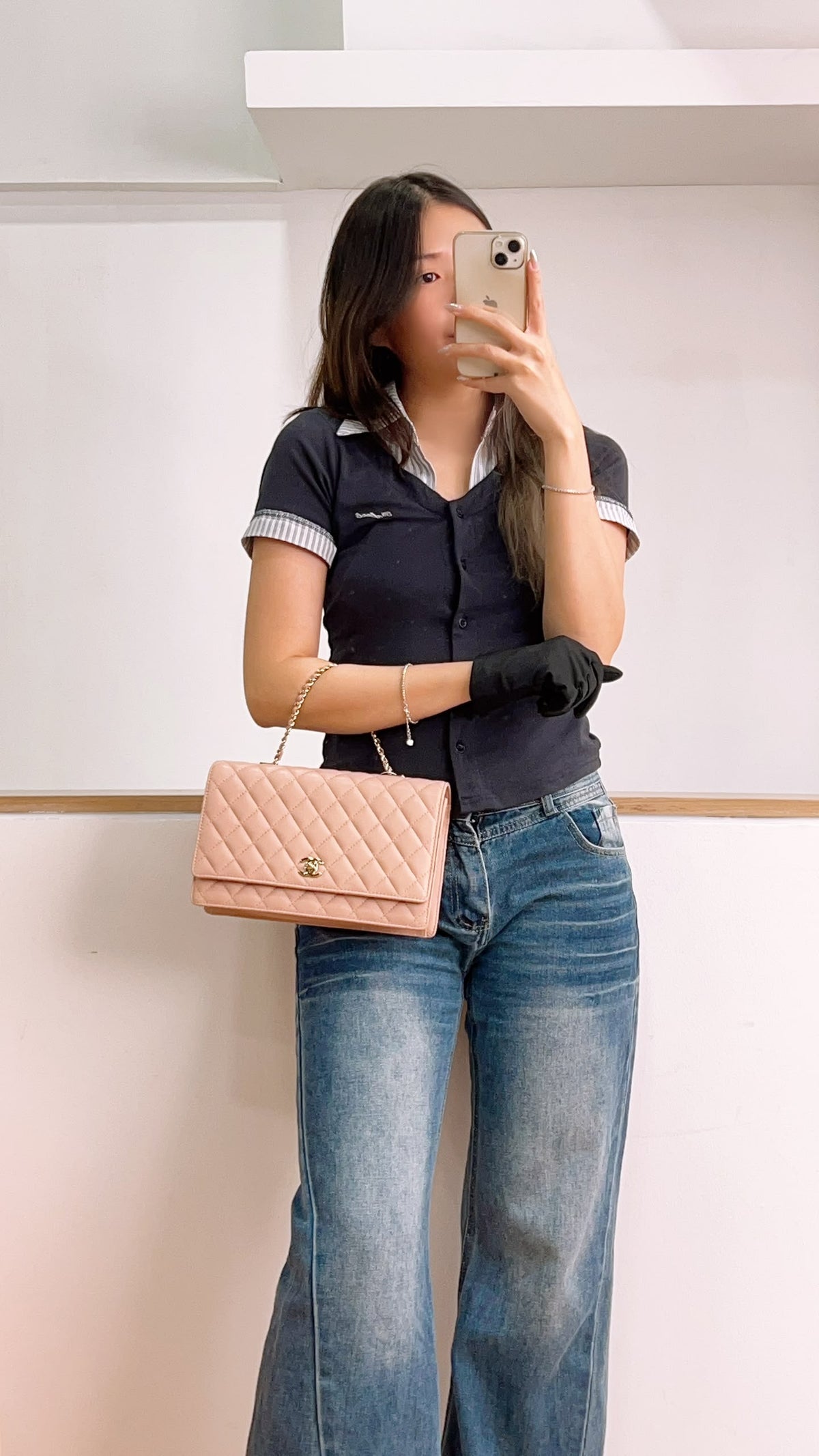 Chanel Fantasy Pearl Flap Bag Pink Shoulder Bag (GHW)