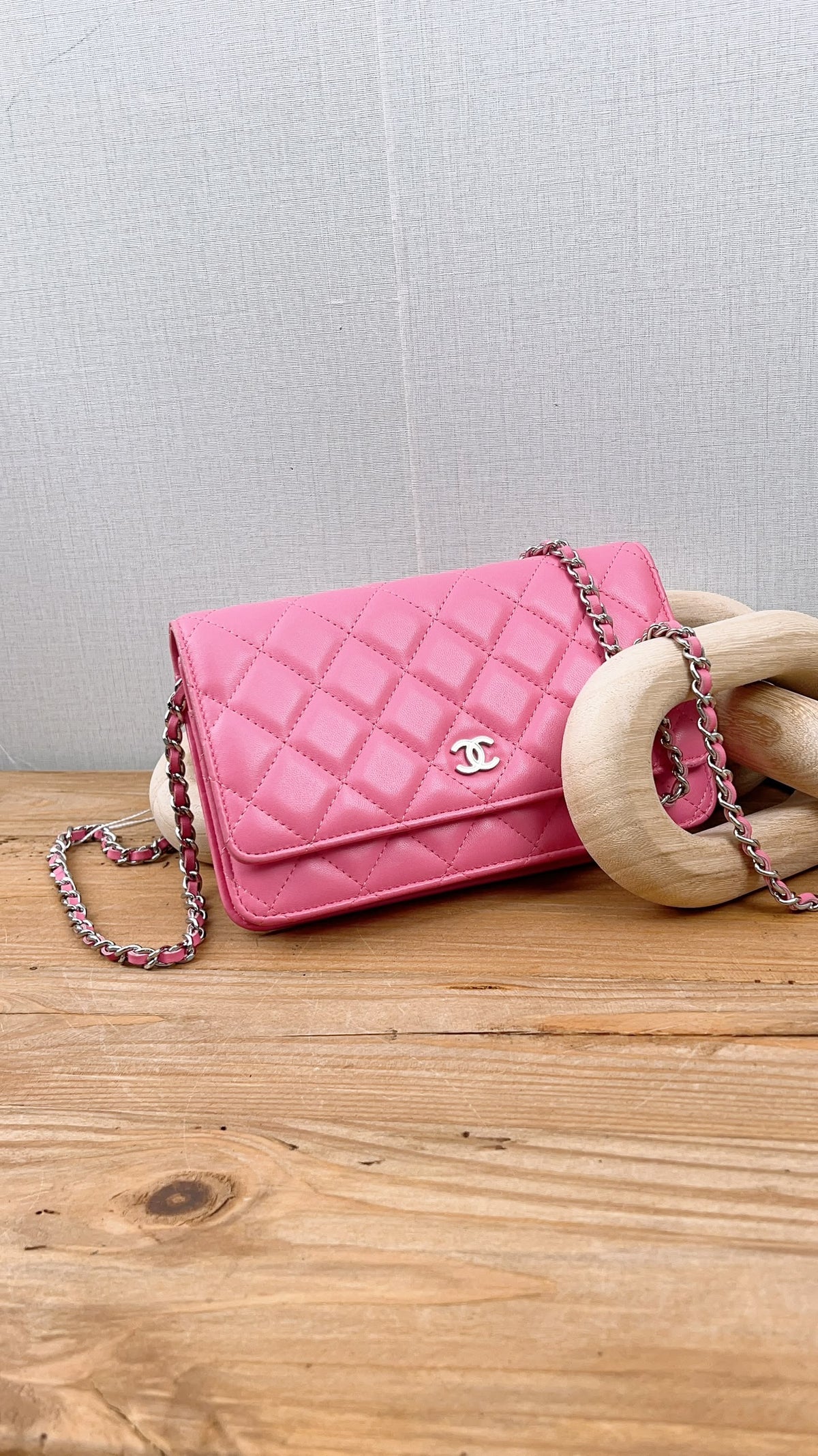 Chanel Pink Lambskin WOC (SHW)