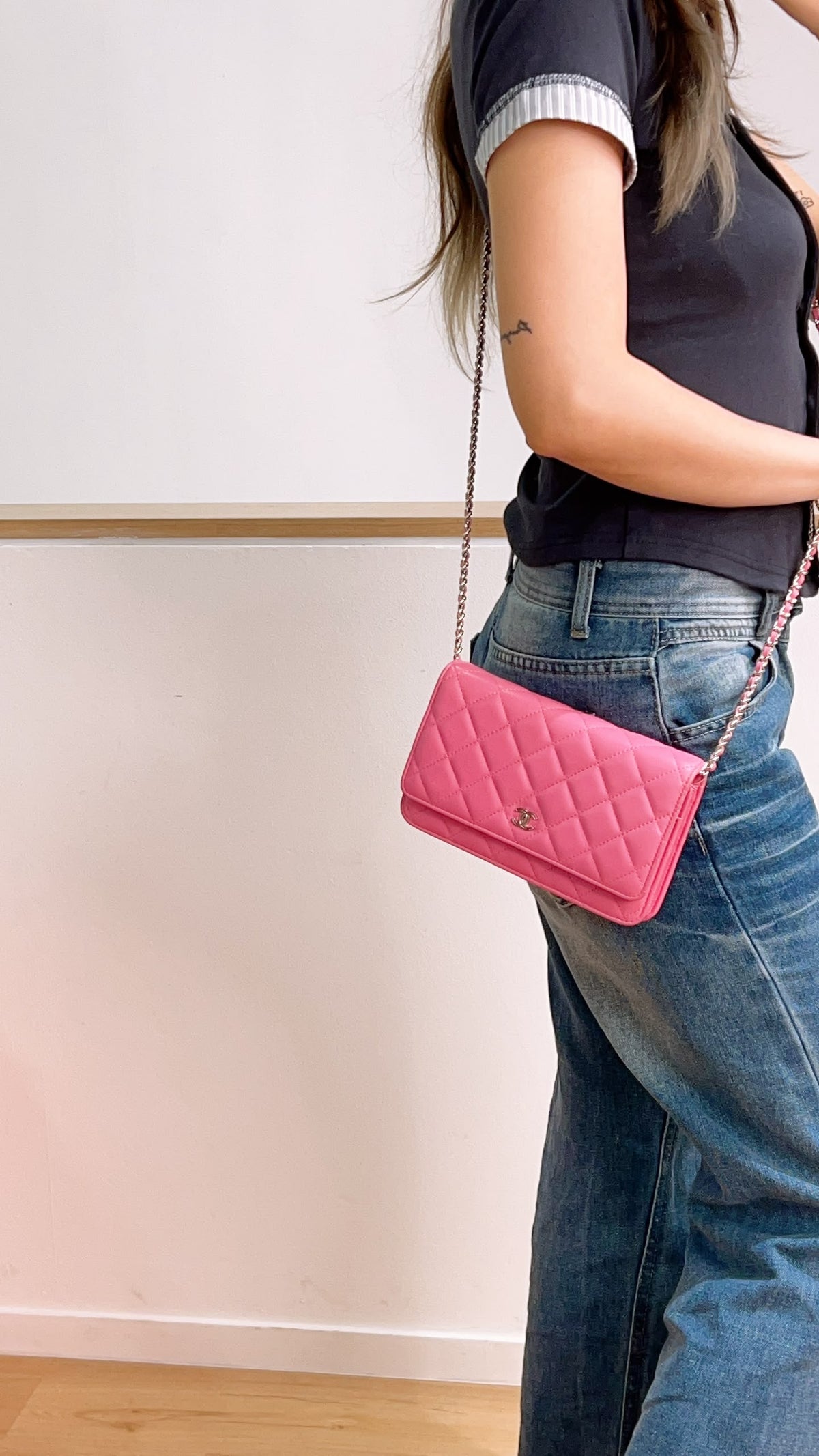 Chanel Pink Lambskin WOC (SHW)
