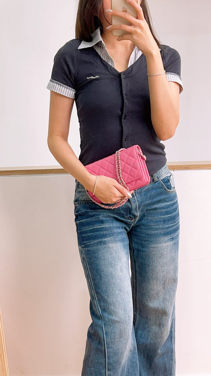 Chanel Pink Lambskin WOC (SHW)