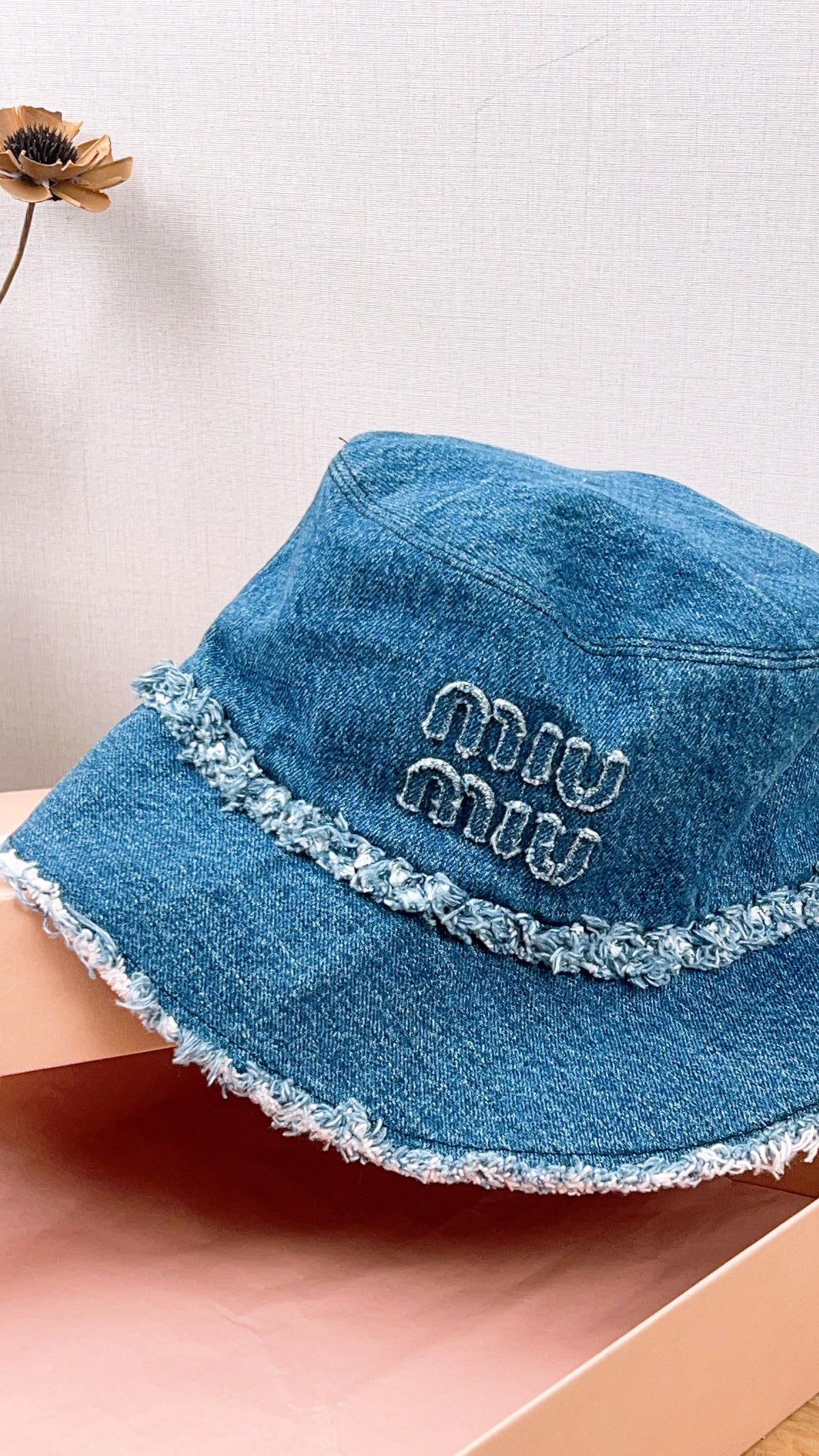 Miu Miu Blue Denim Bucket Hat