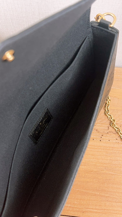 LV Black Monogram Empreinte Felicie Pochette