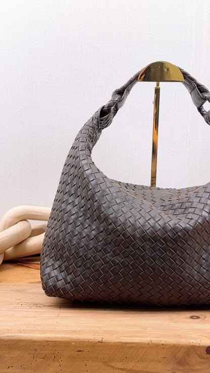 Bottega Veneta Brown Intrecciato Sloane Hobo