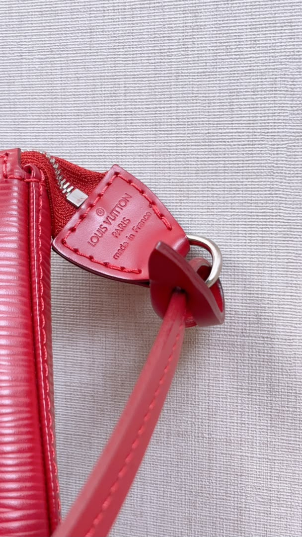 LV Red Epi Pochette Accessoires