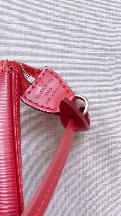 LV Red Epi Pochette Accessoires