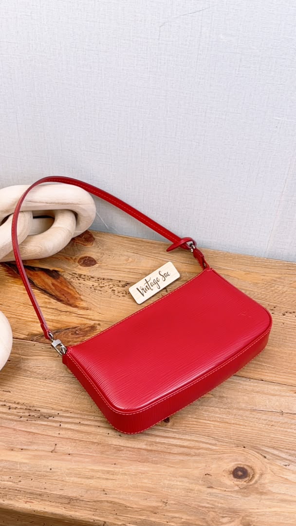 LV Red Epi Pochette Accessoires