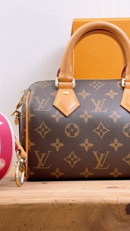LV Monogram Speedy 20 Fuchsia