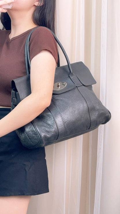 Mulbery Dark Grey Bayswater Large Tote (SHW)