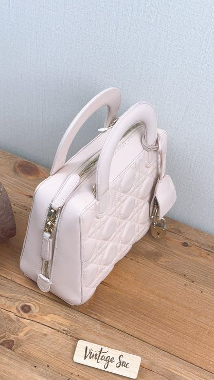 Dior Light Pink Lambskin Cannage Lily Tote (GHW)