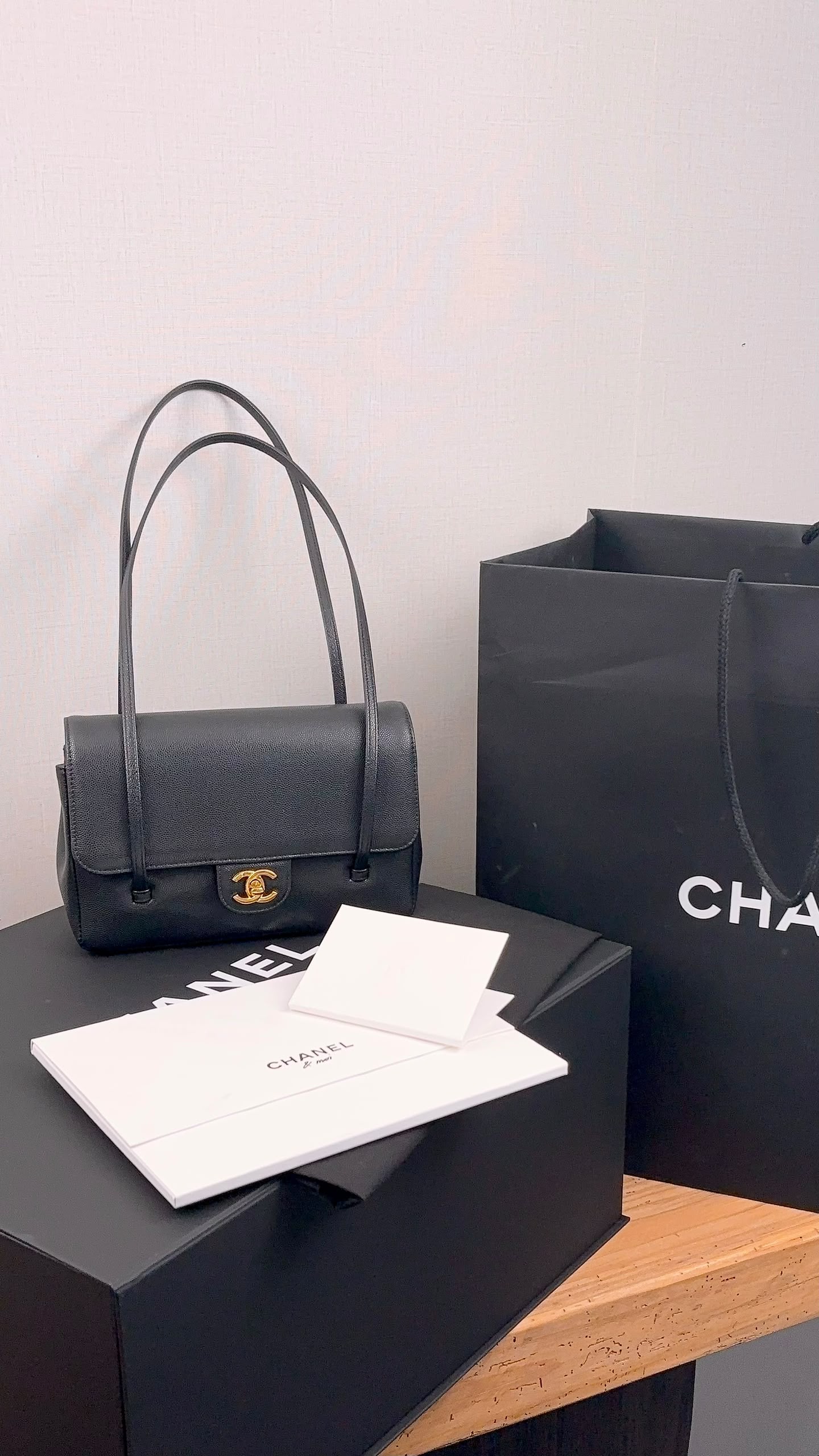 Chanel Black Caviar Small Preppy Coco (GHW)